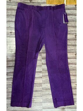 Ralph Lauren Purple Label Stretch Corduroy Pants Size 40 bright purple NWT $495